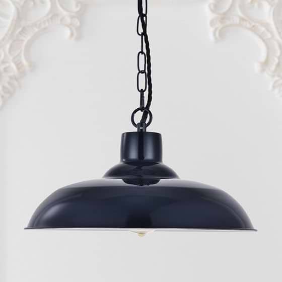Portland Bedroom and Hallway Pendant Squid Ink Blue 