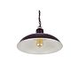 Portland Reclaimed Style Industrial Pendant Light Mulberry Red