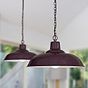 Portland Bedroom and Hallway Pendant Light Mulberry Red Burgundy