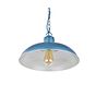 Portland Reclaimed Style Industrial Pendant Light Aston Blue