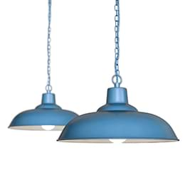 Argyll Industrial Pendant Light Duck Egg Blue - Elesi