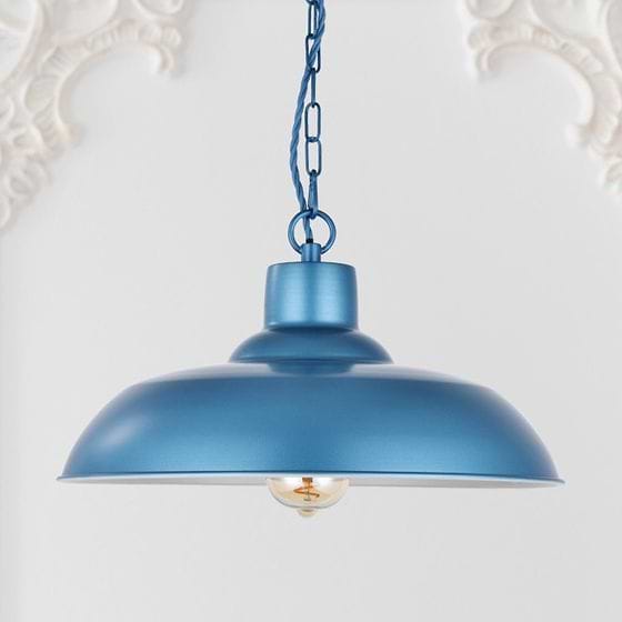 Portland Bedroom and Hallway Pendant Light Aston Blue - Soho Lighting