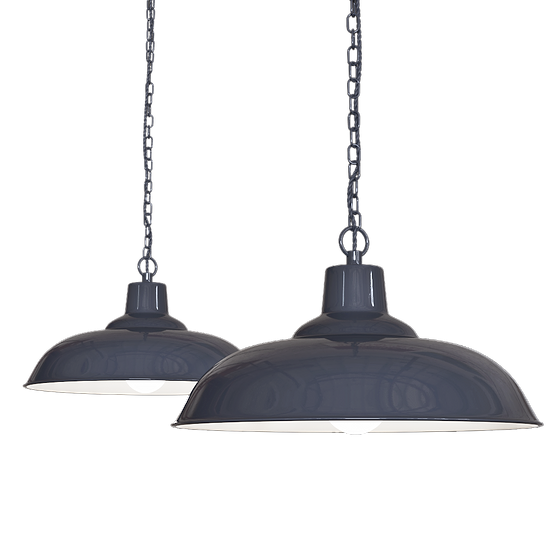 Portland Bedroom and Hallway Pendant Light Leaden Grey Slate - Soho Lighting