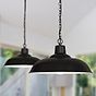 Portland Bedroom and Hallway Pendant Light Matt Black - Soho Lighting