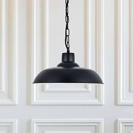 Portland Bedroom and Hallway Pendant Light Matt Black - Soho Lighting