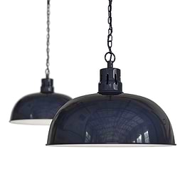 Berwick Rustic Dome Pendant Light Squid Ink Blue