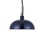 Squid Ink Navy Blue Rustic Dome Dining Room Pendant Light - Berwick - Soho Lighting