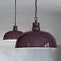 Mulberry Red Burgundy Rustic Dome Dining Room Pendant Light - Berwick