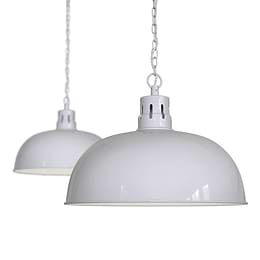 Berwick Rustic Dome Pendant Light Pale Grey