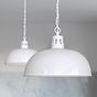 Pure White Rustic Dome Dining Room Pendant Light - Berwick - Soho Lighting