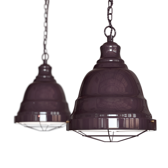 Mulberry Red Burgundy Vintage Cage Landing Pendant Light - Ganton