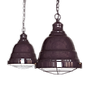 Mulberry Red Burgundy Vintage Cage Landing Pendant Light - Ganton - Soho Lighting