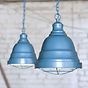 Ganton Cage Vintage Landing Pendant Light Aston Blue