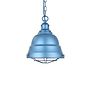 Ganton Cage Vintage Landing Pendant Light Aston Blue - Soho Lighting