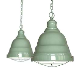 Mint Green Caged Pendant Lights