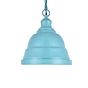 Ganton Small Vintage Pendant Light Duck Egg Blue Turquoise - Soho Lighting