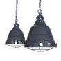 Leaden Grey Slate Vintage Cage Landing Pendant Light - Ganton - Soho Lighting