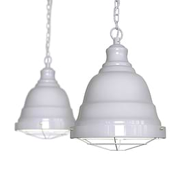 Ganton Vintage Cage Pendant Light Pale Grey