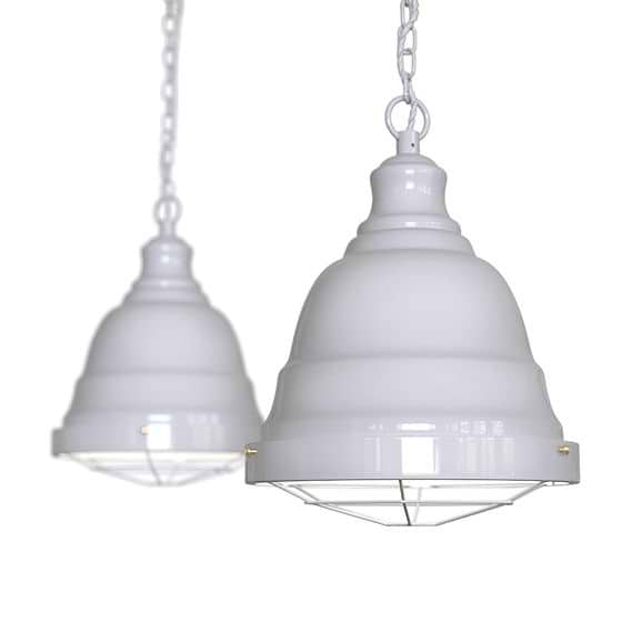 Grey Haze Vintage Cage Landing Pendant Light - Ganton - Soho Lighting