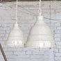 Clay White Cream Vintage Cage Landing Pendant Light - Ganton - Soho Lighting