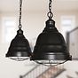 Matt Black Vintage Cage Landing Pendant Light - Ganton - Soho Lighting