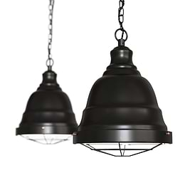 Ganton Vintage Cage Pendant Light Matt Black