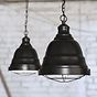 Matt Black Vintage Cage Landing Pendant Light - Ganton - Soho Lighting