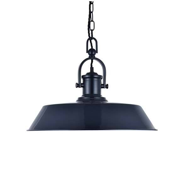 Brewer Industrial Pendant Light Squid Ink Navy Blue - Soho Lighting