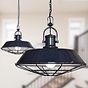 Brewer Cage Industrial Kitchen Island Pendant Light Squid Ink Navy Blue - Soho Lighting