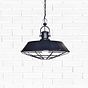 Brewer Cage Industrial Kitchen Island Pendant Light Squid Ink Navy Blue - Soho Lighting