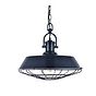 Brewer Cage Industrial Kitchen Island Pendant Light Squid Ink Navy Blue - Soho Lighting