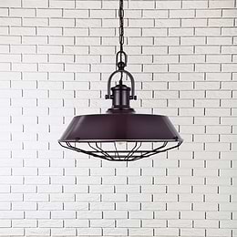 Mulberry Red Industrial Pendant Light