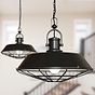 Matt Black Cage Industrial Kitchen Island Pendant Light - Brewer Cage - Soho Lighting