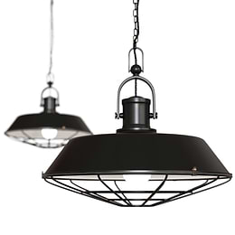 Brewer Cage Industrial  Pendant Light Matt Black