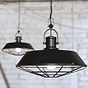 Matt Black Cage Industrial Kitchen Island Pendant Light - Brewer Cage - Soho Lighting