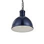 Wardour Industrial Bay Pendant Light Squid Ink Blue