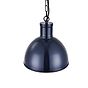 Wardour Industrial Bay Pendant Light Squid Ink Navy Blue 