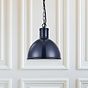 Wardour Industrial Bay Pendant Light Squid Ink Navy Blue 