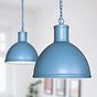 Wardour Industrial Hallway Pendant Light Aston Blue