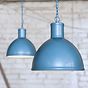 Wardour Industrial Hallway Pendant Light Aston Blue