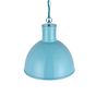 Duck Egg Blue Turquoise Industrial Hallway Pendant Light - Wardour