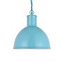 Duck Egg Blue Turquoise Industrial Hallway Pendant Light - Wardour - Soho Lighting