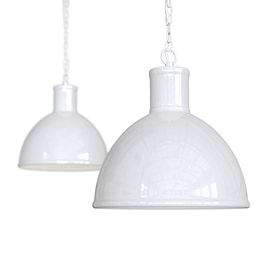 Wardour Industrial Bay Pendant Light Pure White