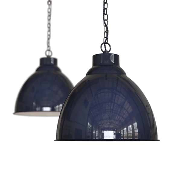 navy blue pendant light