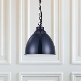 navy blue pendant light