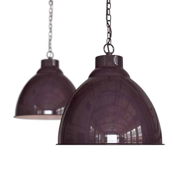 Mulberry Red Burgundy Vintage Pendant Light - Oxford - Soho Lighting