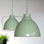Chalk Mint Green Vintage Pendant Light - Oxford - Soho Lighting