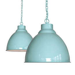 Oxford Vintage Pendant Light Duck Egg Blue