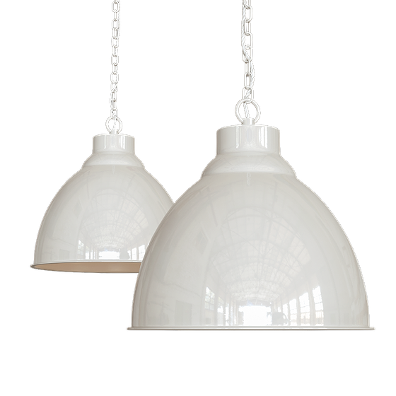 Clay White Cream Vintage Pendant Light - Oxford - Soho Lighting