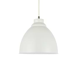 Clay White Cream Oxford Vintage Pendant Light with No Chain - Soho Lighting